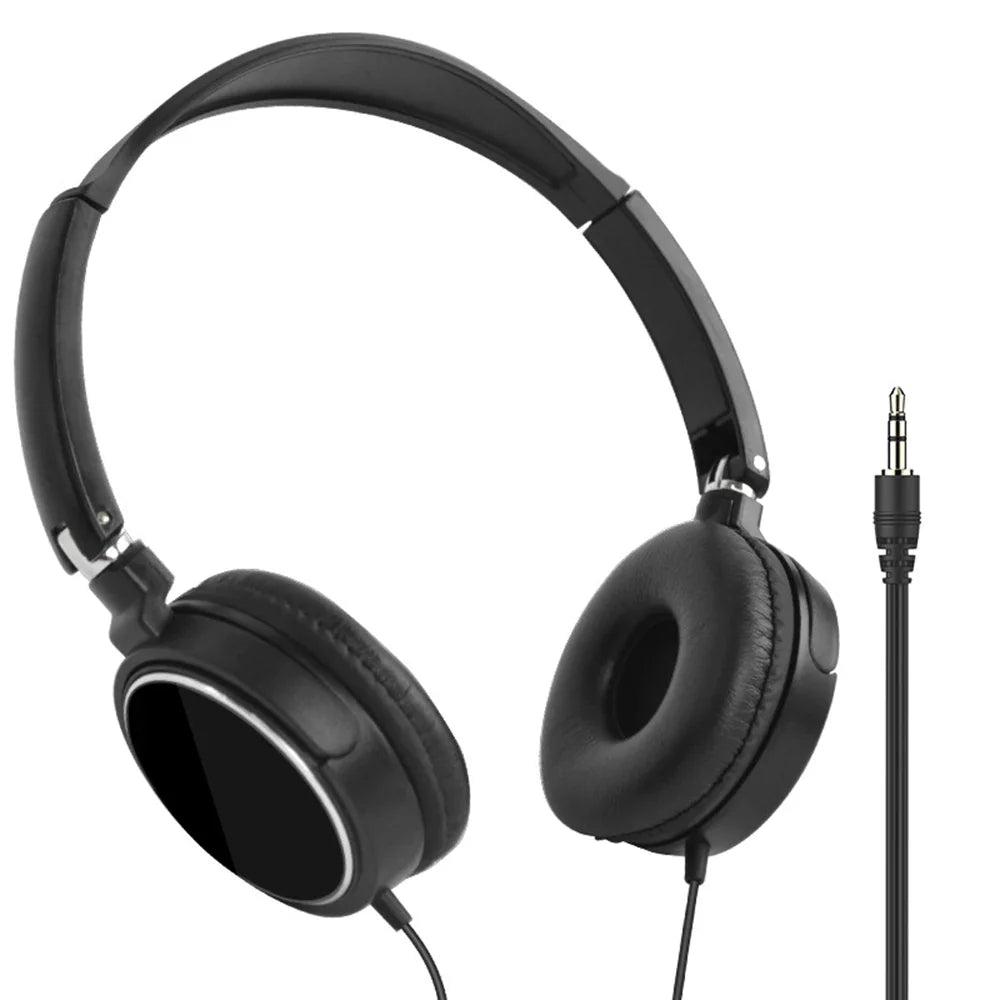 3.5mm/Type-C Wired Headphones Foldable Adjustable Headset Bass Stereo Earphones For Pc Mp3 Mobile Headphones With Noise Cancel