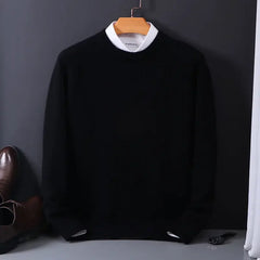 Cashmere Sweater O-neck Pullovers Men's Loose Oversized M-3XL Knitted Bottom Shirt