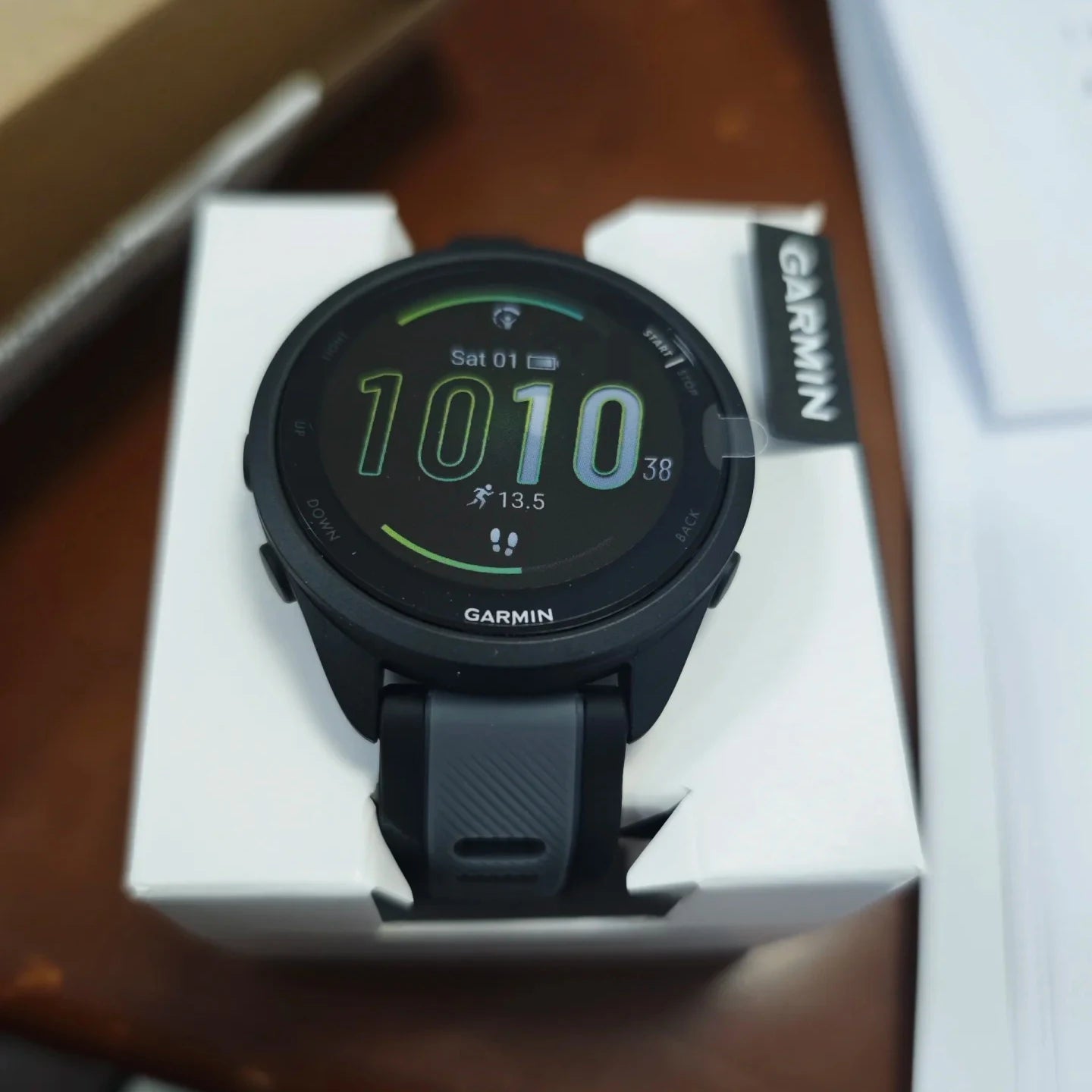 Garmin Forerunner 165 GPS Running Smartwatch AMOLED Touchscreen 11 Days Battery Life Training Metrics and Recovery Insights