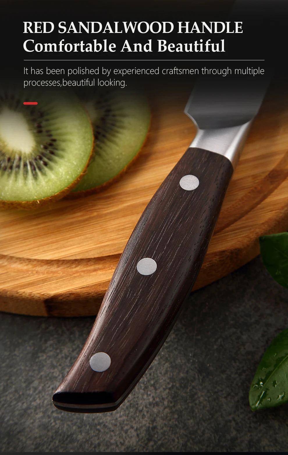 Kitchen Tools 6 PCS Kitchen Knife Set of Utility Cleaver Chef Bread Knife