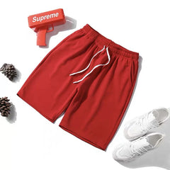 Men Solid Drawstring Shorts Men Casual Gym Shorts Sport Basketball Shorts