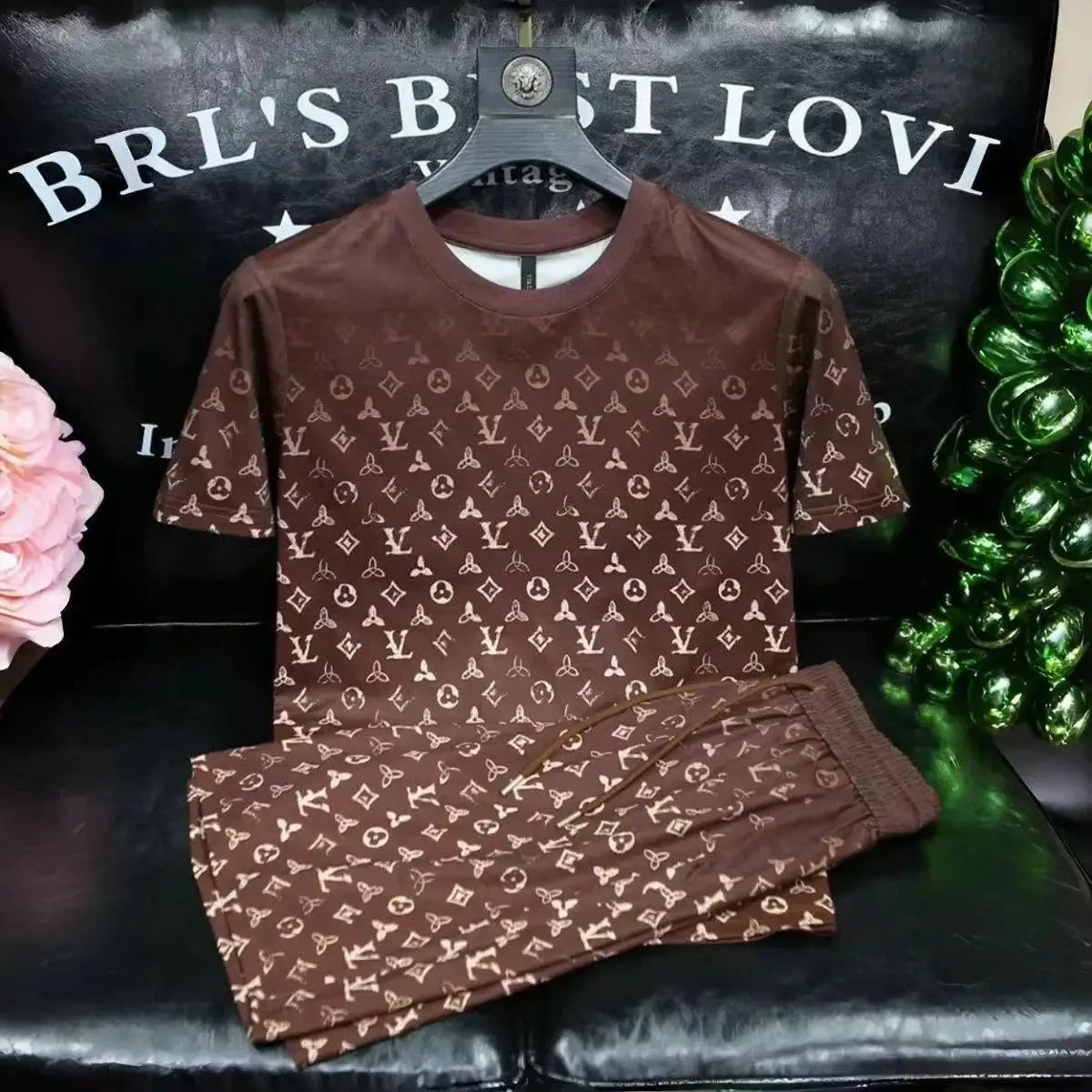 2025 Summer New Thin Shorts Men's Suit Shopping Mall The Same Hot Men's Fashion Brand Leisure Sports Clothes Conjunto De Hombre