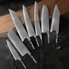 Damascus Steel Full Tang Knife Blade Kitchen Chef Knife Blades Blank DIY Handmade