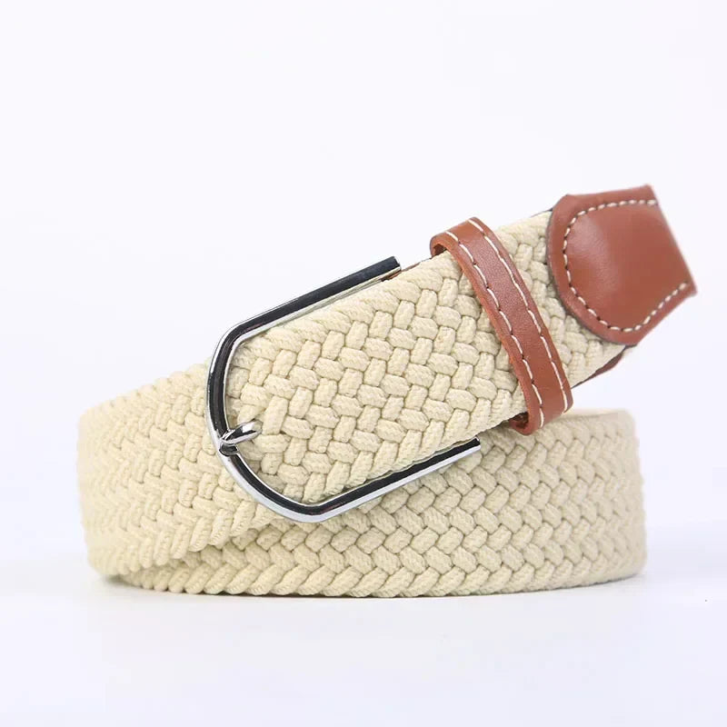 Women's Belt Fashion Casual Woven Elastic Belt Outdoor Sports Military Tactical Strap Climbing Work Belt Unisex Jeans Pants