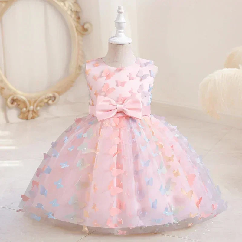 Christmas Unicorn Children's Sequins Tutu Dress Girls Rainbow Wedding Birthday Party Princess Dress Performance Cosplay Costume
