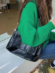 Large capacity commuting bag women's chain tote bag