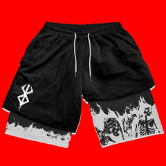 Y2K Summer Men Streetwear Anime High Waist Oversize Breathable Gym Short Pants