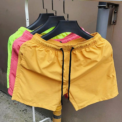 Running Shorts Drawstring Elastic Waist Shorts Loose Gym Sports Men Casual Jogging