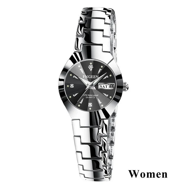2024 FNGEEN 5808 Relogio Feminino Couple Watch Men Quartz watch for Lovers Luxury Womens wristwatch Stainless Steel Waterproof