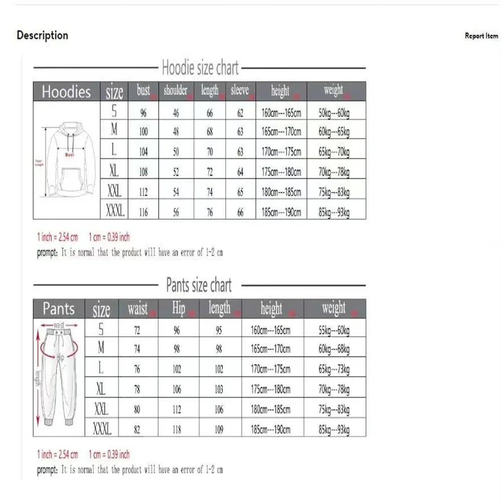 Winter and autumn fleece thickened hooded pullover sweater jacket for men, casual sports outfit, two-piece set for men