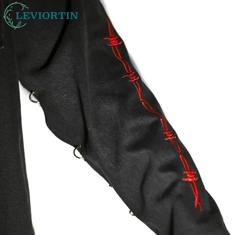 Gothic Demon Hunter Skull Black Denim Jacket