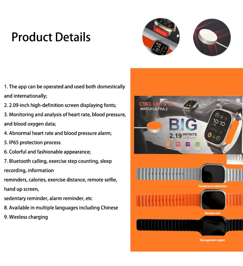 2026 Original T900 Ultra 2 Smart Watch 49mm Men Women Bluetooth Call Music Game Wireless Charging NFC Smartwatch For Android IOS
