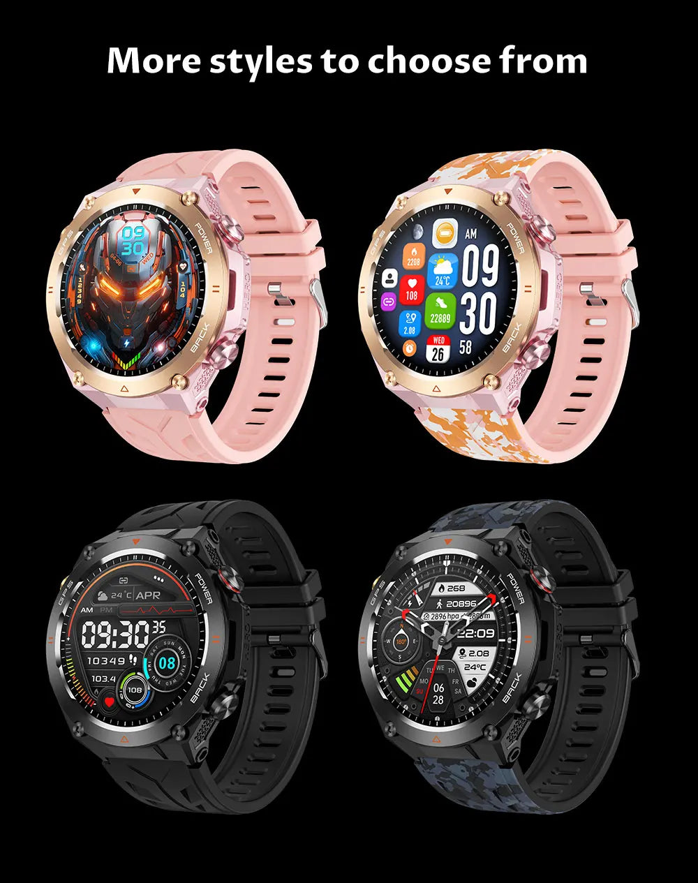 Xiaomi GPS Sports Smart Watch Men Waterproof Fitness Tracker Bluetooth call