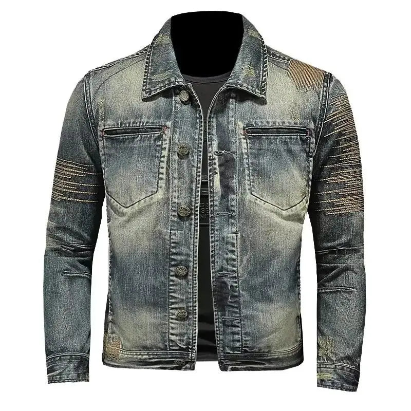 winter denim jacket male Fashion Trench coat men jeans Jacket Men's Casual jackts
