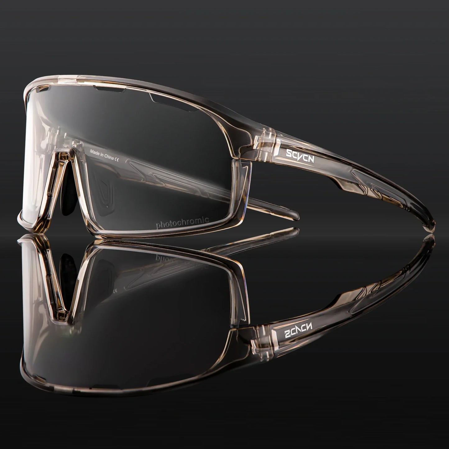 SCVCN Photochromic Cycling Sunglasses Cycling Glasses UV400 Bicycle Eyewear Sports MTB Outdoor Bike Goggles Sunglasses Eyepieces