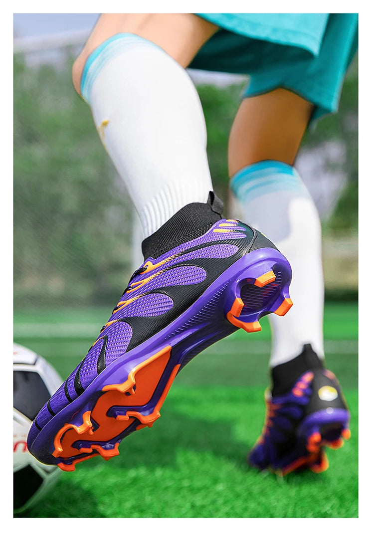 Soccer Cleats Men Sneakers Soccer Shoes Breathable Adult Kids TF/FG Football Boots