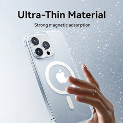 Magnetic Transparent Case For iPhone 15 14 13 Pro Max Case For Magsafe Wireless Charge Shockproof Cover Anti-fall