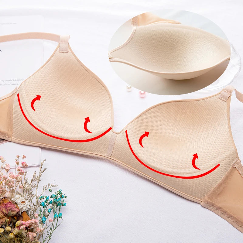 Seamless Push Up Bras Comfort Wireless Underwear Women's Breathable