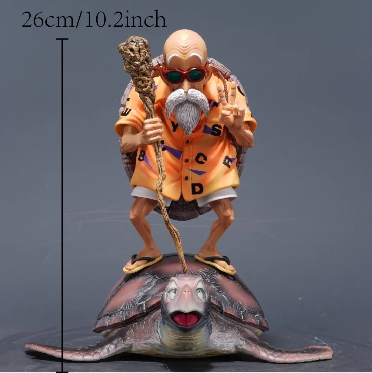 26cm 10.2 inch Anime Master Roshi Action Figures Pvc Statue Desktop Ornamen Collection Statue Model Decoration Room Desk Toys Ch