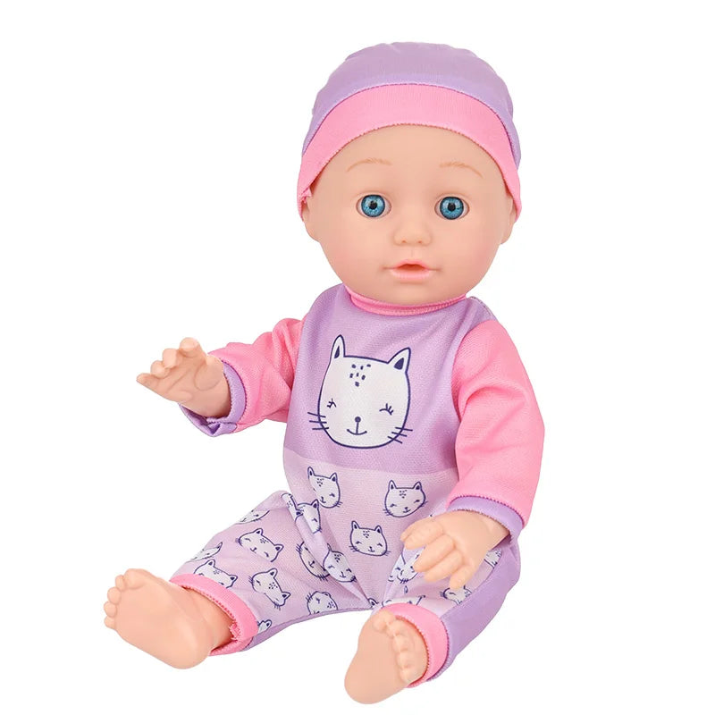 12inch Realistic Reborn Baby Doll For Kids Cute Baby Doll Movable Doll With Jumpsuits Birthday Gifts Children's Toys