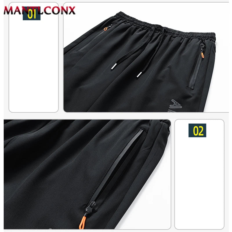 New Fashion Sports Shorts Men Breathable Quick Dry Men's Short Pants Men Breathable Elastic Waist Shorts Male Bottom Black XXXL