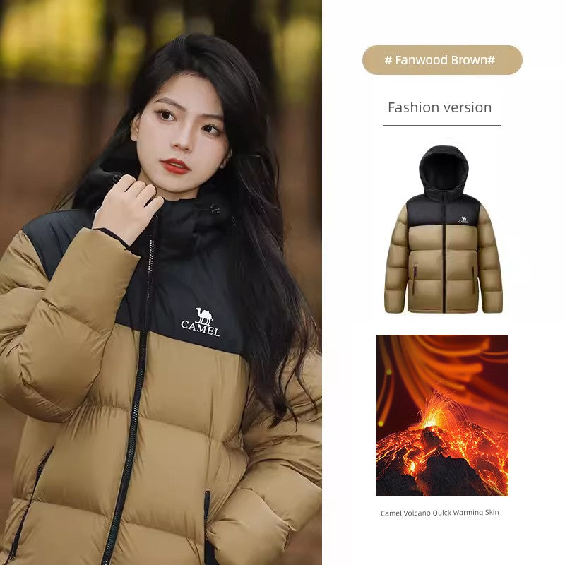 down Jacket Men's Winter Couple Short Velvet Thickened Warm Quilted Jacket