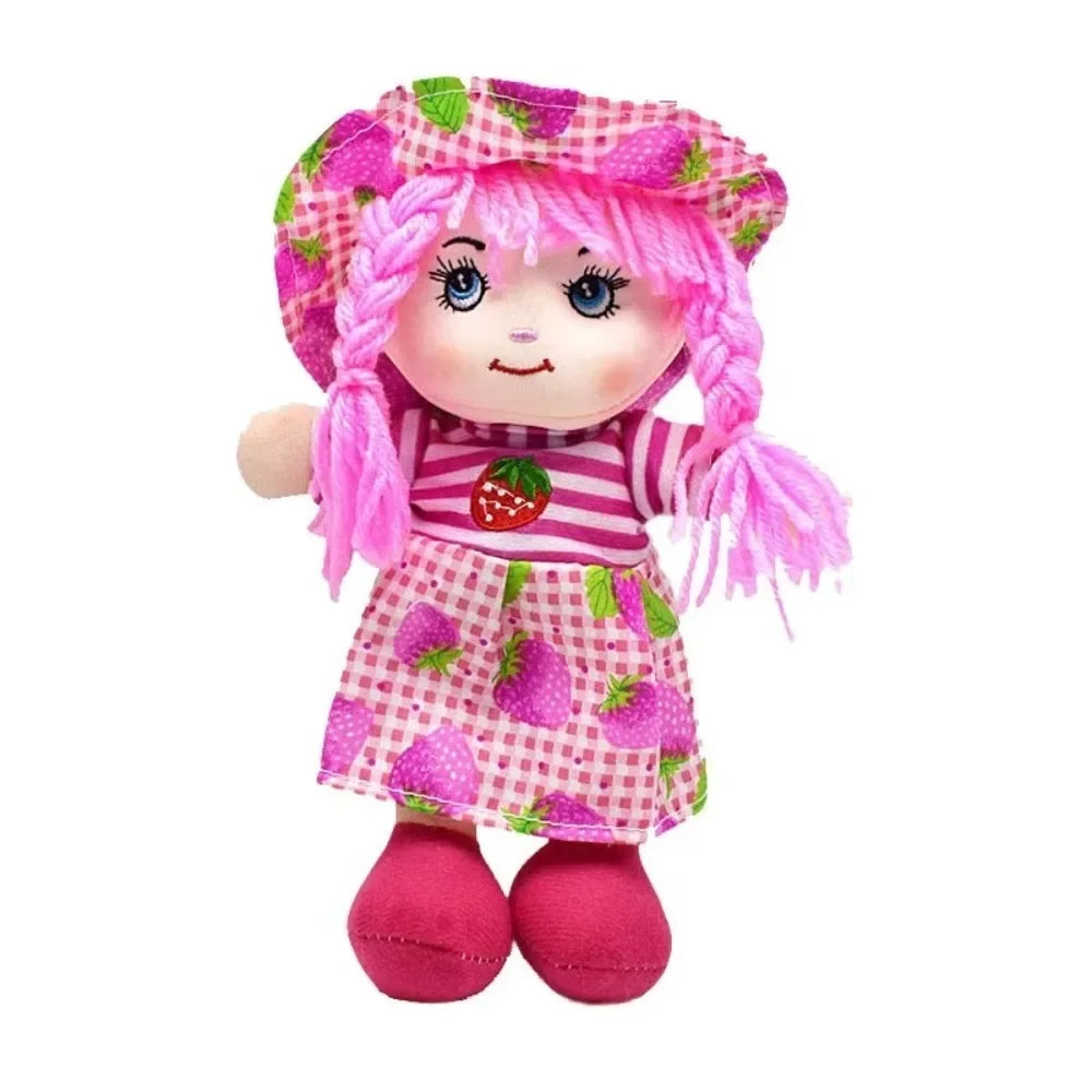 25cm Cartoon Kawaii Fruit Skirt Hat Rag Dolls Soft Cute Cloth  for Baby Pretend Play Girls Birthday Christmas Gifts