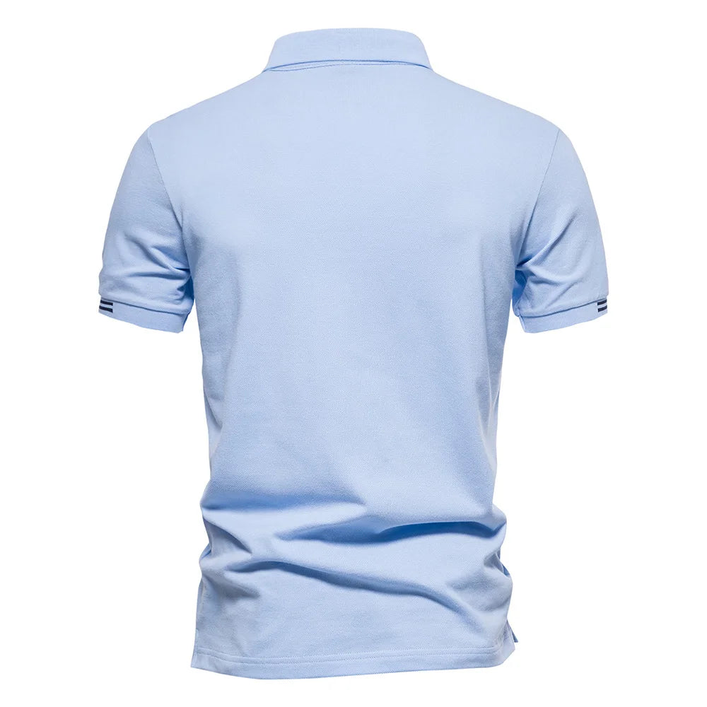 100% Cotton Men's Polo Shirts Casual Solid Color Short Sleeve Polo Shirts for Men New Summer Desinger Clothing Men