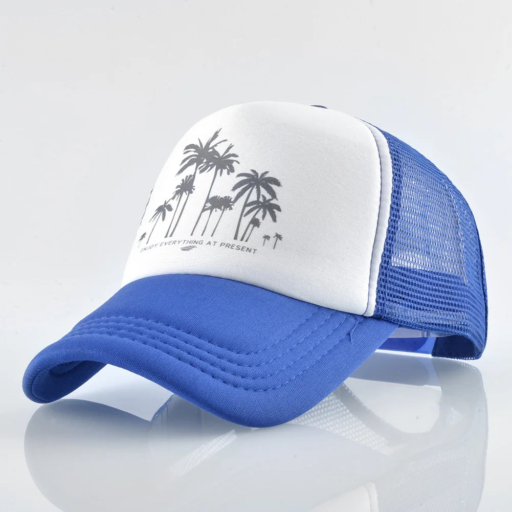 Trees Mesh Baseball Cap Summer Outdoor Snapback Sport Hats for Men