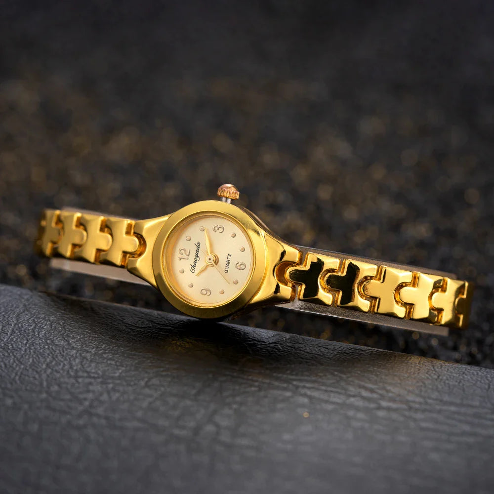 Women Bracelet Watch Mujer Golden Relojes Small Dial Quartz Leisure Popular Wristwatch Hour Female Ladies Elegant Relogio Clock