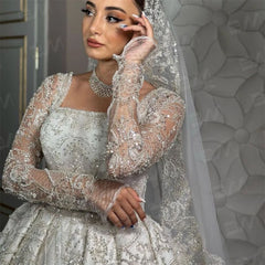 Bride Dress Long Sleeve Sequined Rhinestones Wedding Gown Bridal Robe