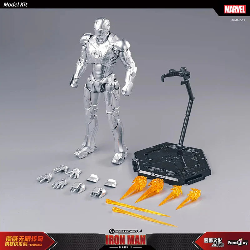 NEW Original Fondjoy Anime Figure Iron Man MK4 Model Kit 1/12 Infinity Saga Ironman Mark 4 Assembly ABS Joint Movable Kid Toys