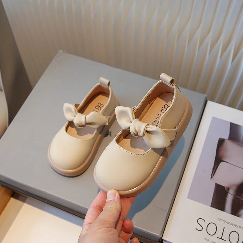 Girls Leather Shoes Spring Autumn Baby Girls Bow Fashion Princess