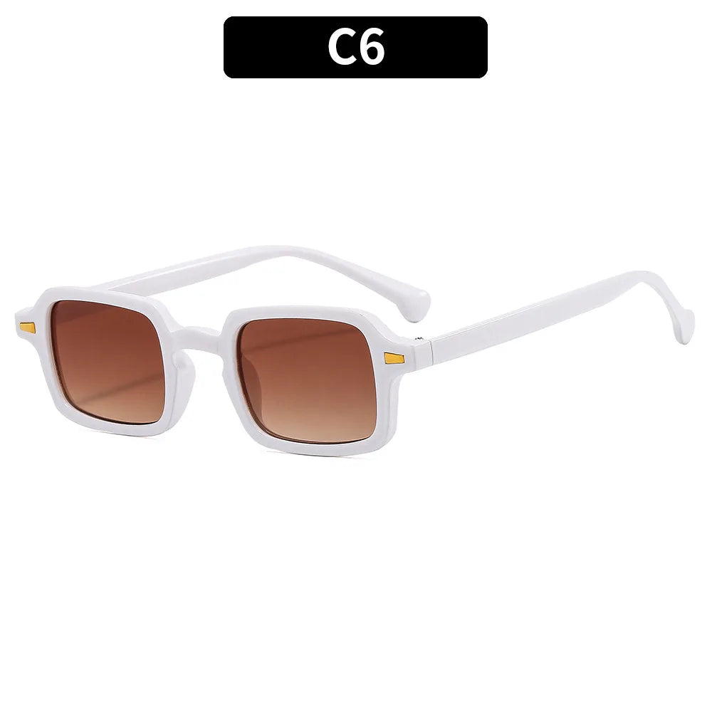 Fashion Luxurious Rectangle Sunglasses Women Oval Vintage Brand Designer Square Sun Glasses Men Shades Female Eyewear Anti-glare