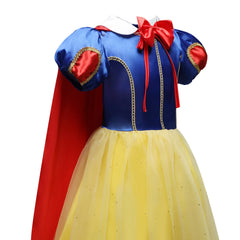 Fancy Snow White Princess Dress Girls Birthday Party Costume Children Carnival Snow