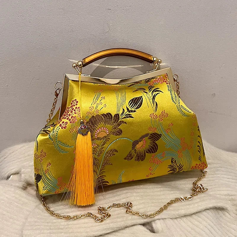 Luxury Women Party Dinner Bag Fashion Ladies Dinner Bag Elegant Wooden handle