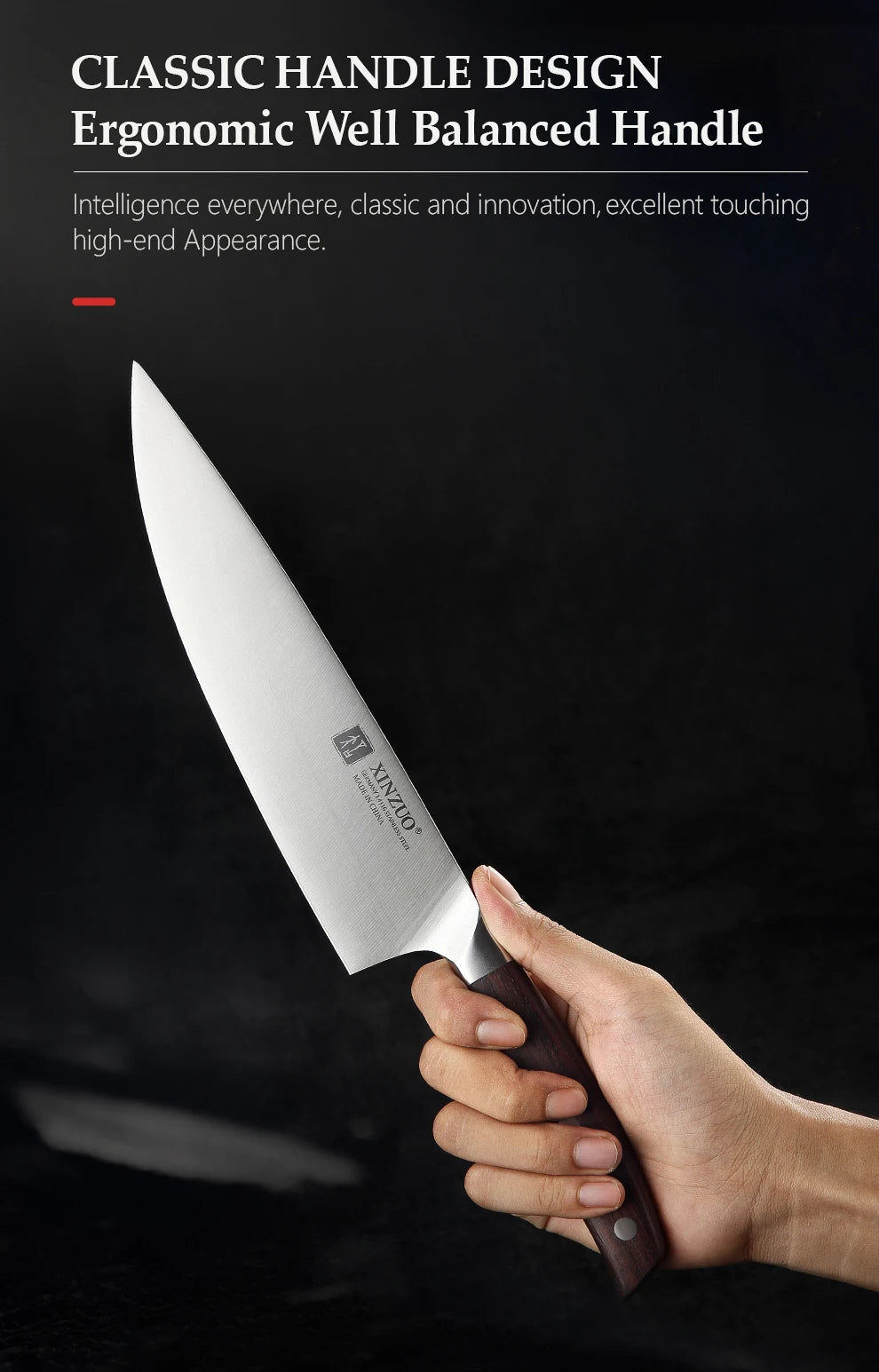 Kitchen Tools 6 PCS Kitchen Knife Set of Utility Cleaver Chef Bread Knife