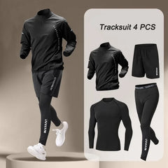 Men's Quick Dry Jacket Suit 1-4 piece Outdoor Fitness Running Sets Sports Jogging Pants