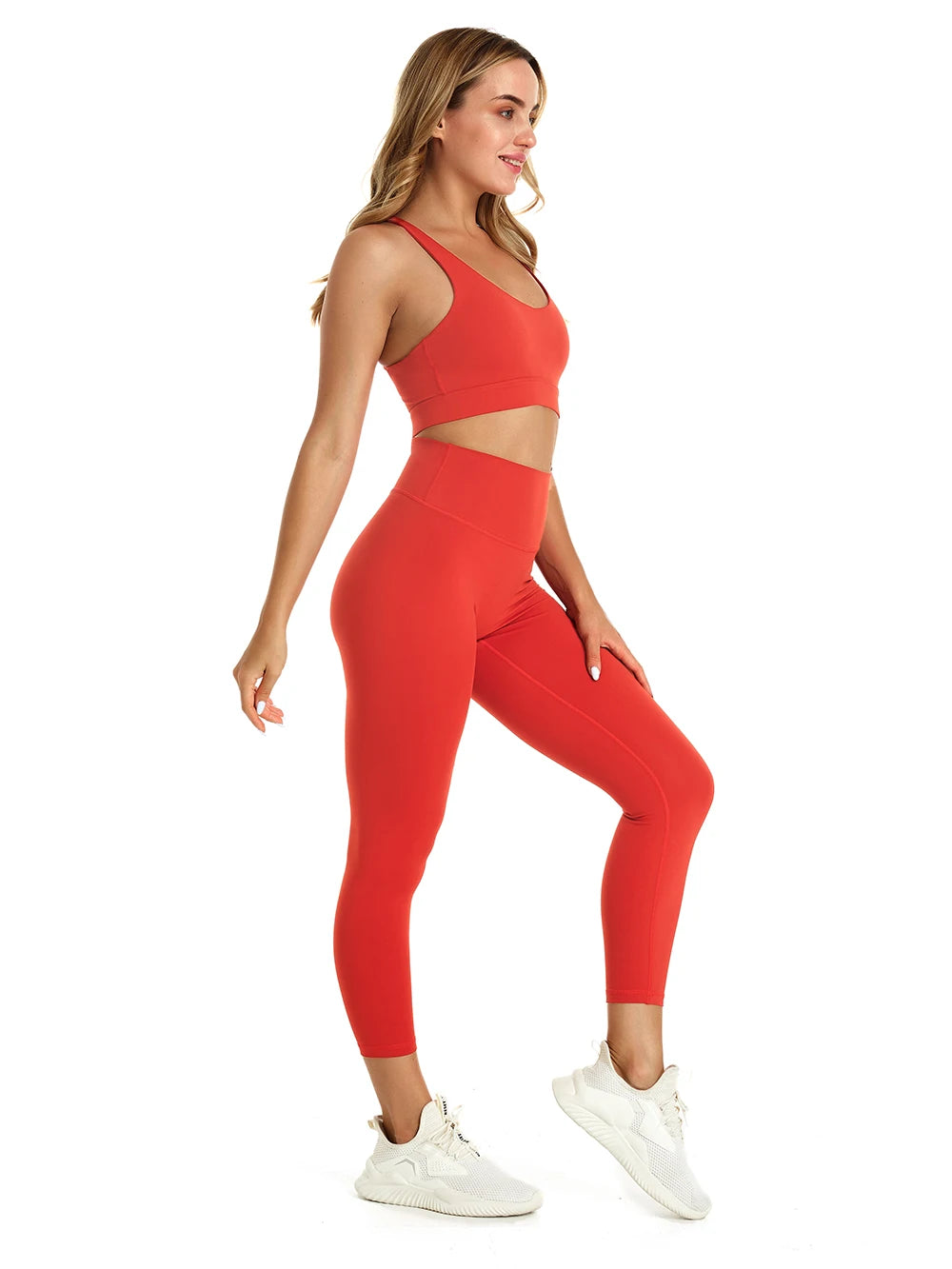 Women Workout Leggings No Front Seam Buttery Soft Yoga Pants Curved Contour