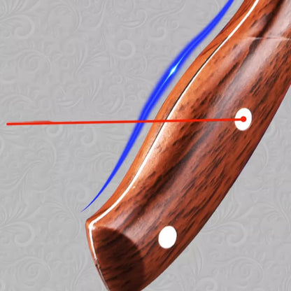 Damascus Kitchen Knife, Home Cooking Sharp Meat Cleaver Wooden Handle