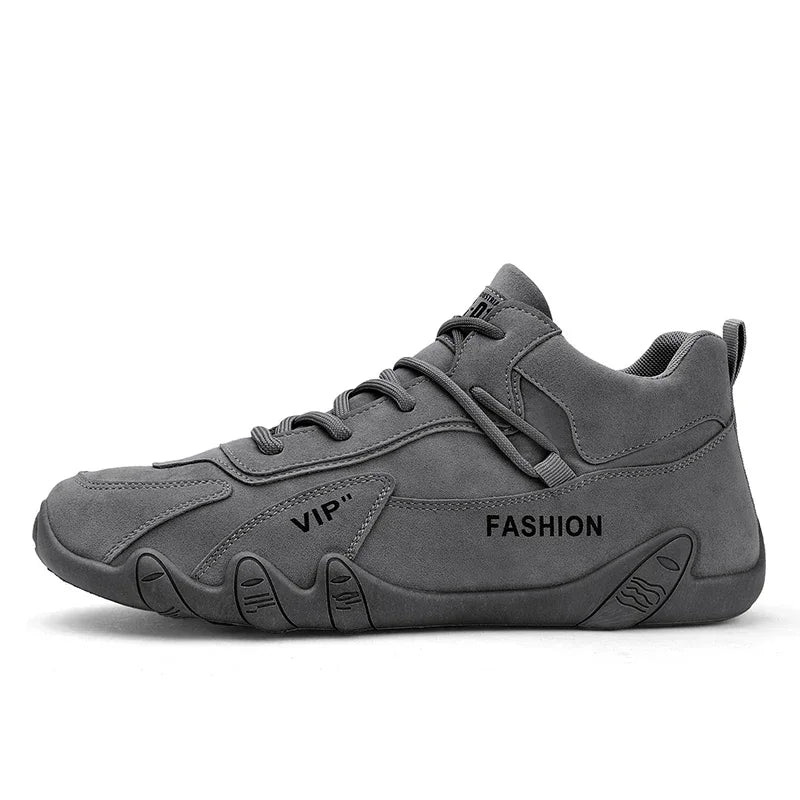 Waterproof Leather Ankle Boots for Men Waterproof Sneakers lace Up Leather Casual Sneakers for Men Casual Motorcycle Shoes