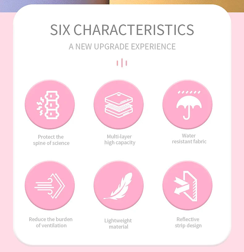 New elementary school students schoolbag shoulders backpack 6-12 years old one, two, three, four, five, six grades waterproof le