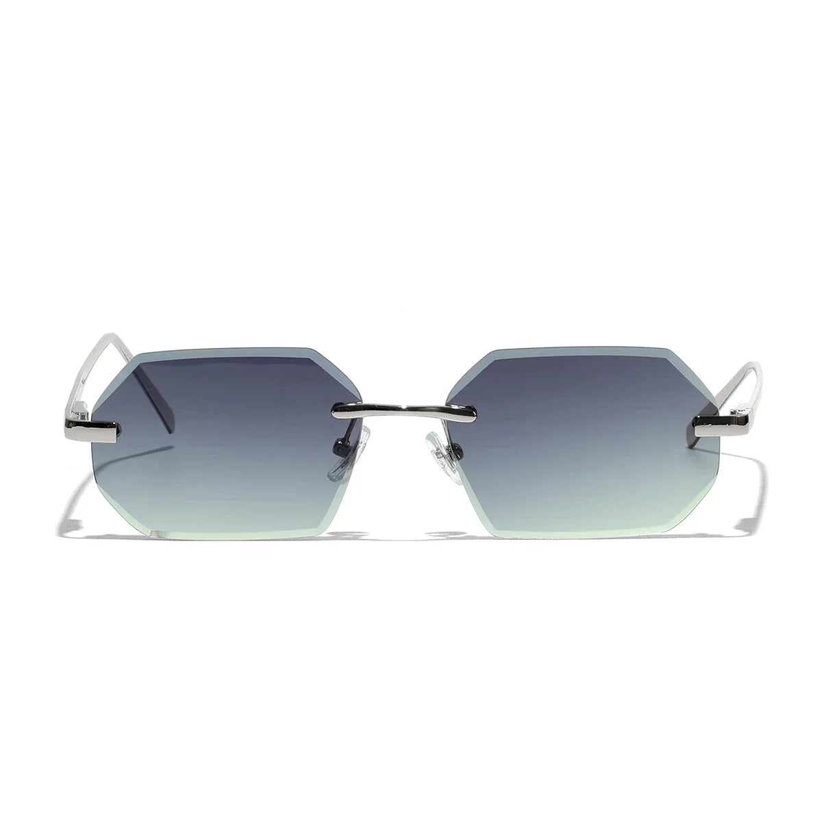 Ruiao Sunglasses Men Brand Designer Fashion Rimless Sun Glasses Shades Diamond Cut Lens Ladies Frameless Metal Eye glasses