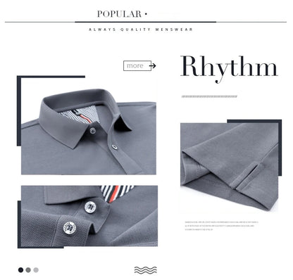 100% pure cotton summer new fashionable men's shortsleeved luxury customized business polo shirt exquisite embroidery Tshirt top