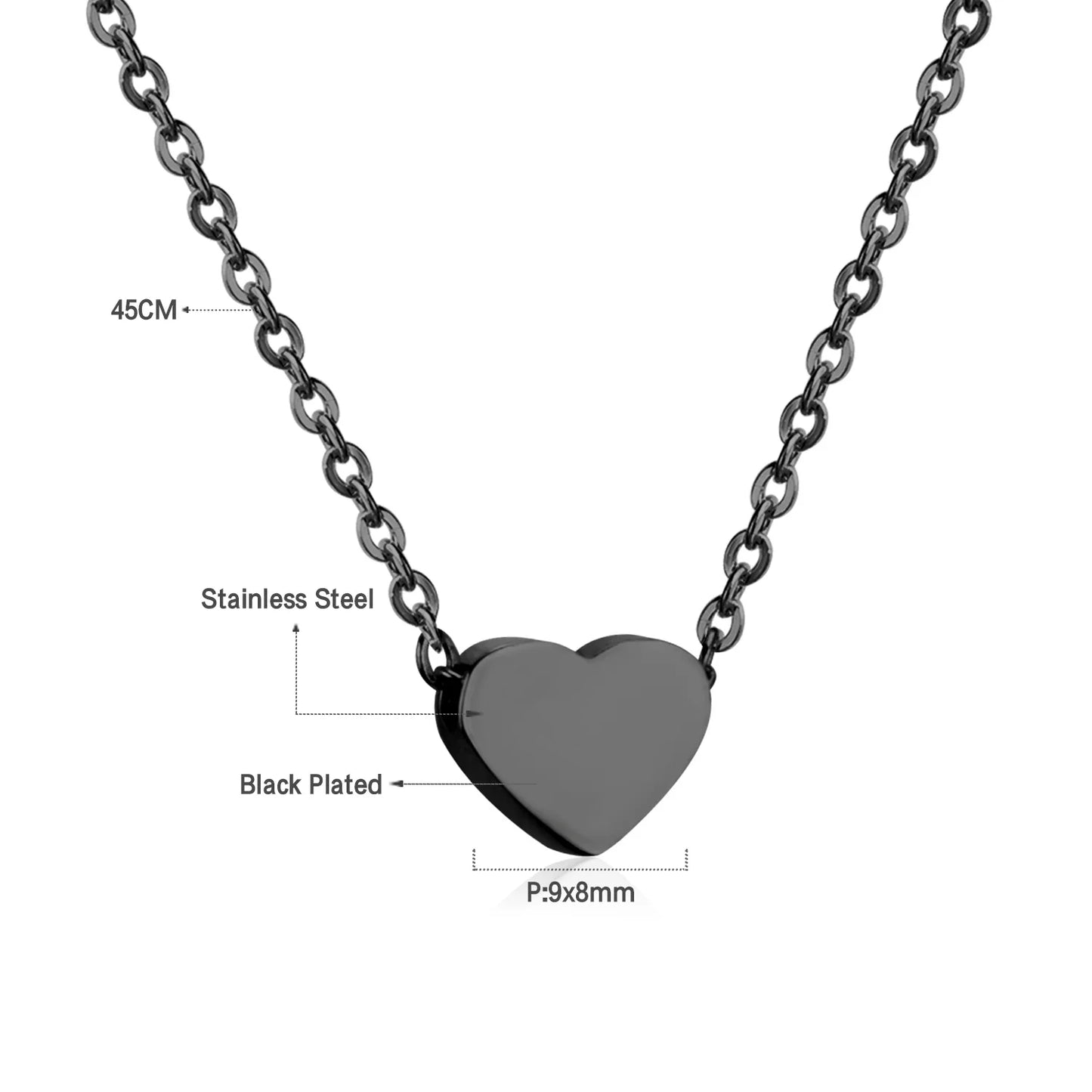 LUXUKISSKIDS Heart Star Moon Pendant Necklaces Tiny Charms Stainless Steel Choker Women/Girls Y2K Sweater Boho Jewelry Collares