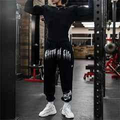 Autumn Spring Brand Mens Gym Joggers Cotton Pants Streetwear Sweatpants