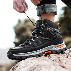 Men's Waterproof Leather Hiking Work Boots Non-Slip Lightweight Military Combat