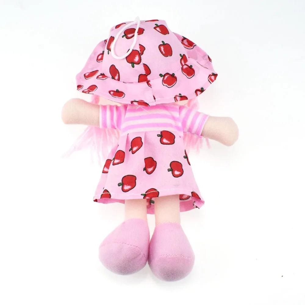 25cm Cartoon Kawaii Fruit Skirt Hat Rag Dolls Soft Cute Cloth  for Baby Pretend Play Girls Birthday Christmas Gifts