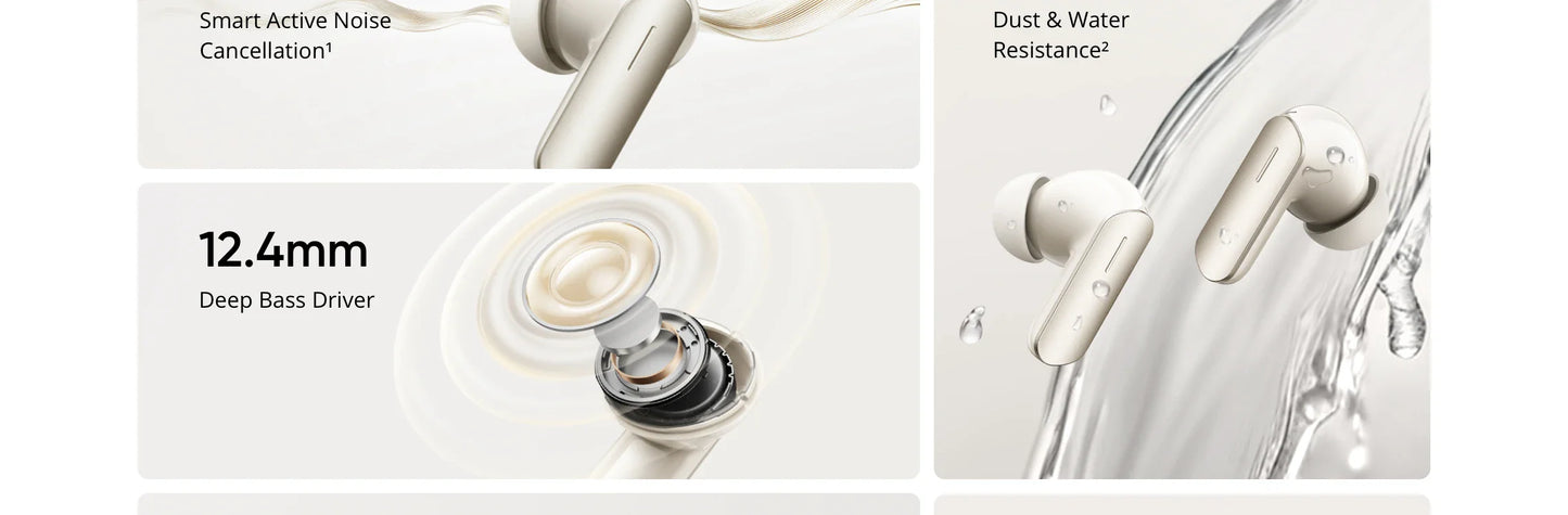 Global Version realme Buds Air 7 TWS Earphone 52dB Noise Cancellation 52 Hours Battery Life 12.4mm Bass Driver LHDC 5.0 IP55