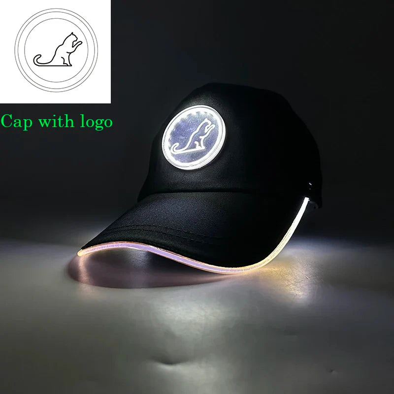 Wholesale Baseball Caps Night Glow Light Cap Boys Girls Fashion Headwear Costumes Accessory Caps Hats